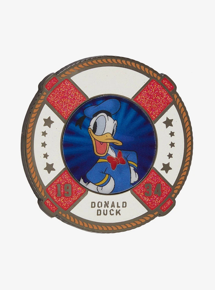 Loungefly Disney Donald Duck 90th Anniversary Lenticular Limited Edition Enamel Pin