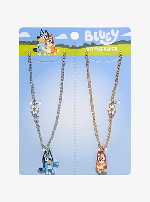 Bluey Dancing Bluey & Bingo Best Friend Necklace Set