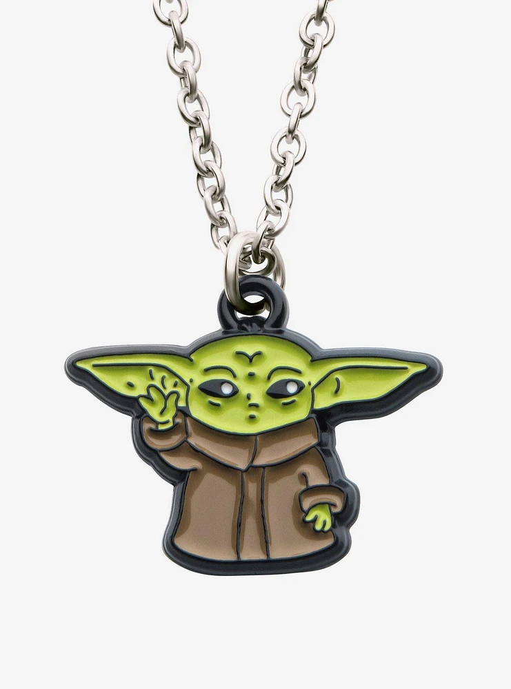 Star Wars: The Mandalorian Grogu Using The Force Enamel Necklace