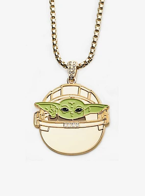 Star Wars: The Mandalorian Grogu Gold Plated Pendant Necklace