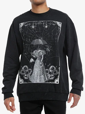Victorian Woman Spiderweb Sweatshirt