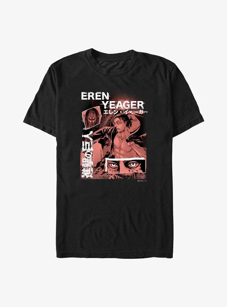 Attack On Titan Eren Yeager Collage Big & Tall T-Shirt