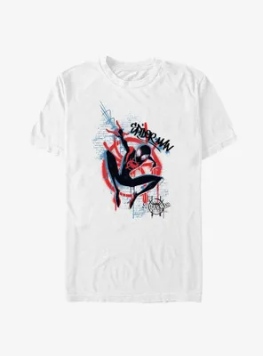 Marvel Spider-Man: Into the Spider-Verse Graffiti Miles Morales Big & Tall T-Shirt