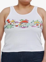 Thorn & Fable Mushrooms Frogs Ribbed Girls Tank Top Plus