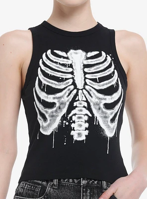 Social Collision® Drippy Rib Cage Girls Muscle Tank Top