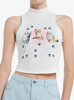 Sweet Society Kitten Paws Mock Neck Girls Tank Top