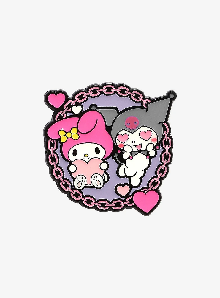 My Melody & Kuromi Hearts Enamel Pin