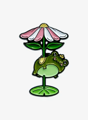 Frog Flower Carousel Enamel Pin