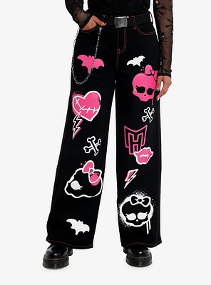 Monster High Icons Girls Wide-Leg Jeans