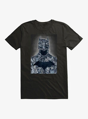 Batman WB 100 Collage Silhouette T-Shirt
