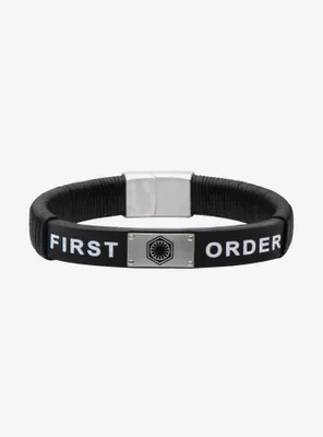 Star Wars Episode VII: The Force Awakens First Order Logo Leather Bracelet