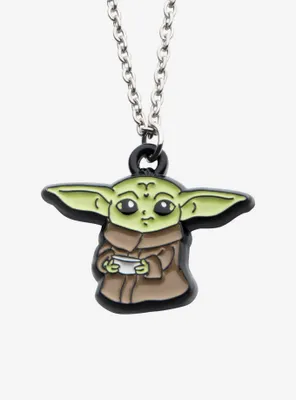 Star Wars: The Mandalorian Grogu with Cup Pendant Necklace