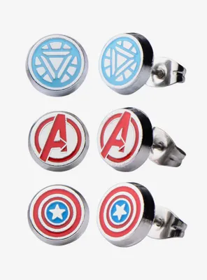 Marvel Avengers Stud Earrings Set