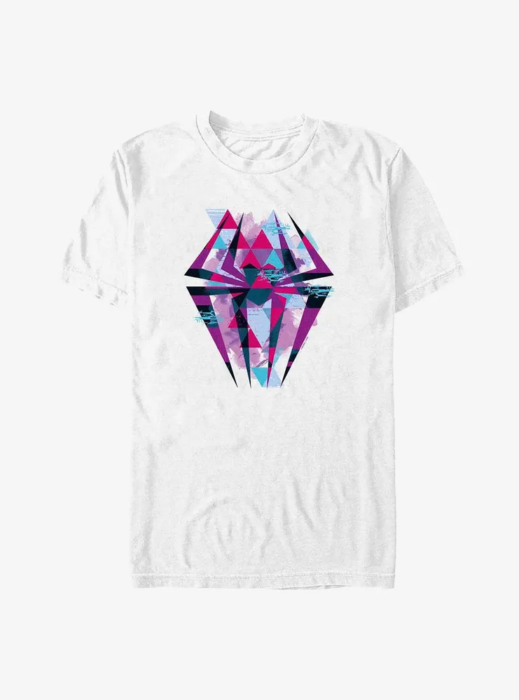 Marvel Spider-Man: Across the Spider-Verse Geometric Spider-Gwen and Miles Morales Symbol Big & Tall T-Shirt