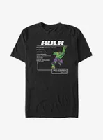 Marvel Hulk The Stats Big & Tall T-Shirt