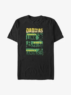 The Legend of Zelda Dad Is Courageous Wise and Powerful Big & Tall T-Shirt