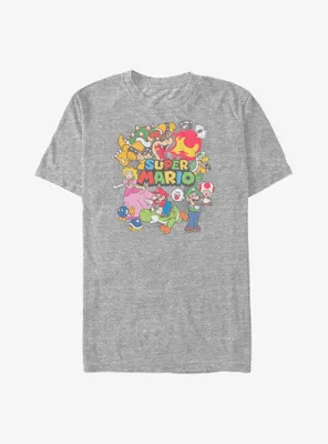 Mario Color Collage Big & Tall T-Shirt