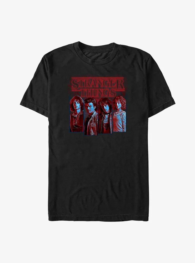 Stranger Things Upside Down Group Big & Tall T-Shirt