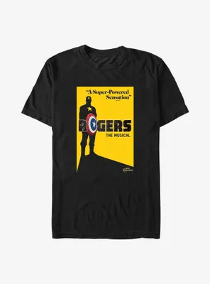 Marvel Hawkeye Rogers Musical Poster Big & Tall T-Shirt