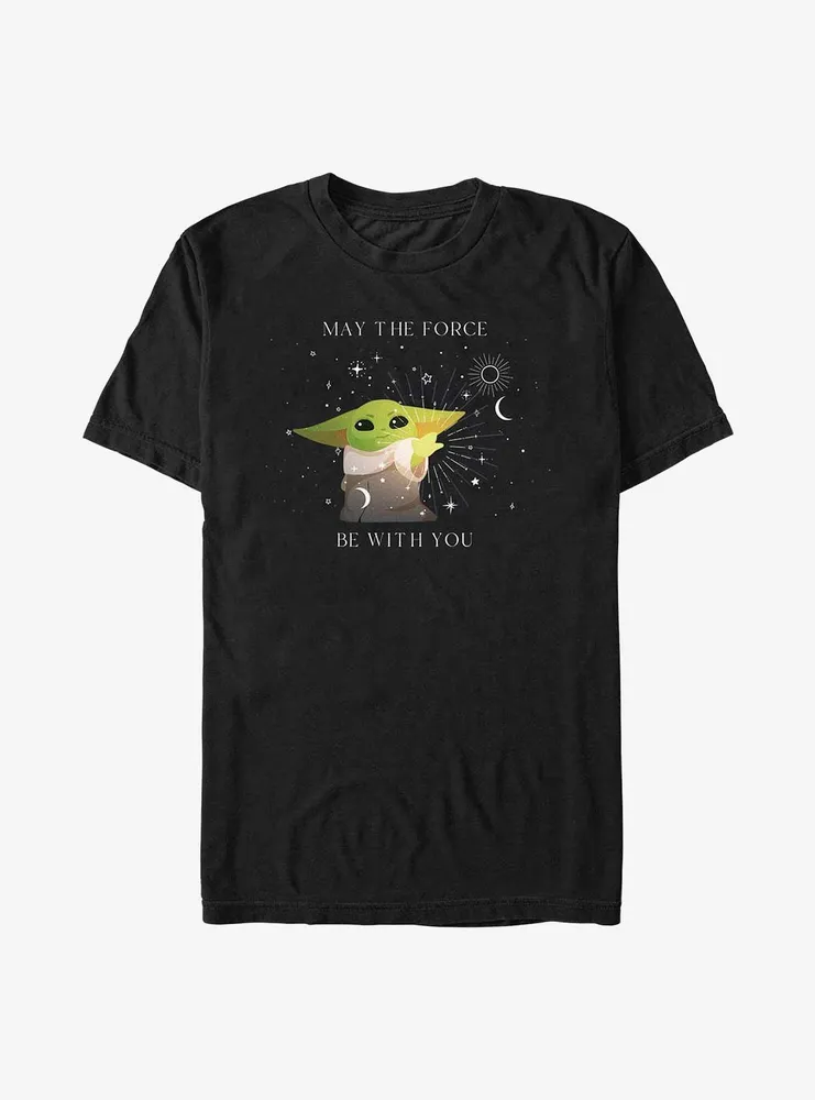 Star Wars The Mandalorian Grogu Celestial Force Big & Tall T-Shirt