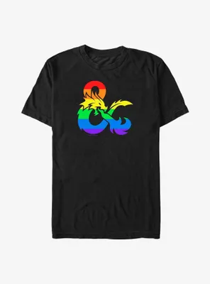 Dungeons & Dragons Pride Flag Logo Big Tall T-Shirt