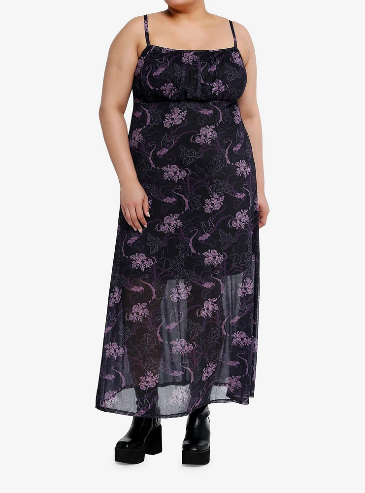 Disney Villains Maleficent Mesh Maxi Dress Plus