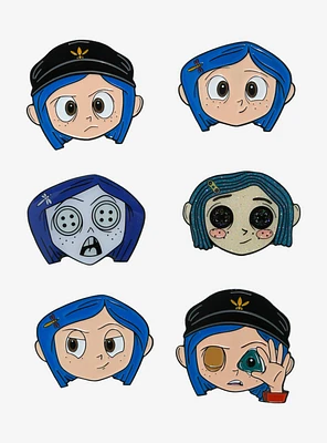 Coraline Facial Expressions Blind Box Enamel Pin