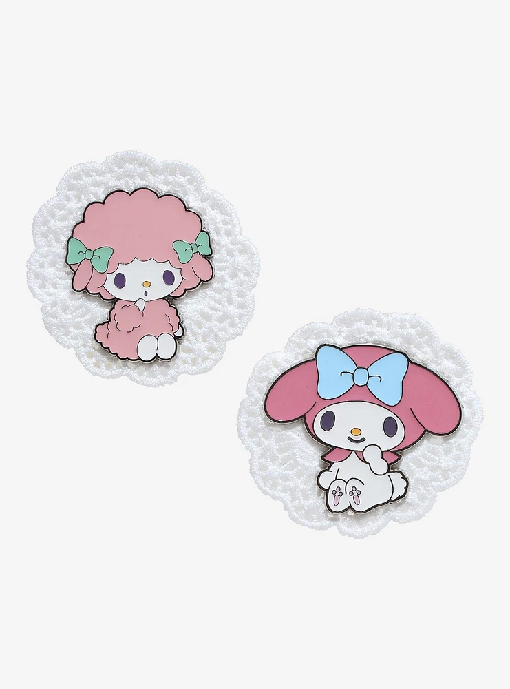 My Melody & My Sweet Piano Doily Enamel Pin Set