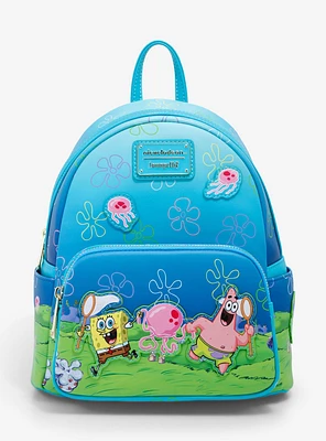 Loungefly SpongeBob SquarePants Patrick & SpongeBob Jellyfishing Mini Backpack - BoxLunch Exclusive