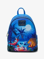 Loungefly Disney Lilo & Stitch Scrump and Stitch Camping Glow-in-the-Dark Mini Backpack