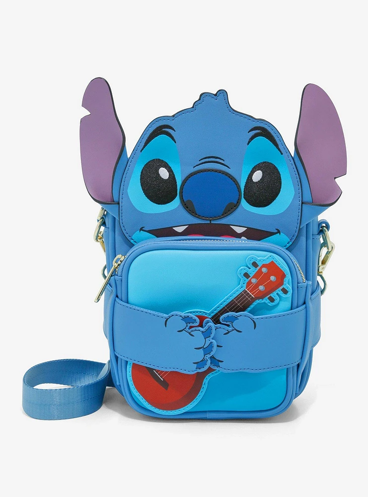 Loungefly Disney Lilo & Stitch Ukulele Figural Crossbody Bag