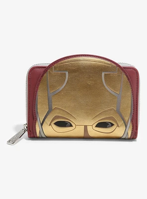 Loungefly Marvel Daredevil Mask Metallic Zip Wallet