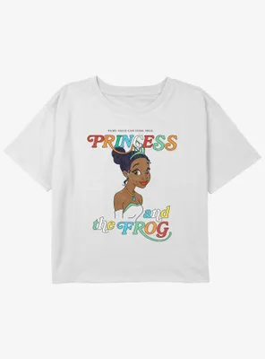 Disney the Princess and Frog Tiana Portrait Girls Youth Crop T-Shirt