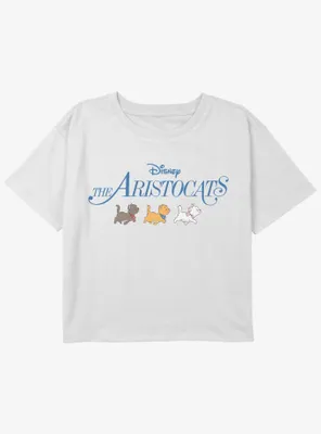 Disney The AristoCats Berlioz Toulouse and Marie Logo Girls Youth Crop T-Shirt