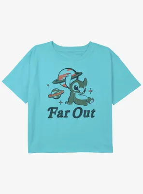 Disney Lilo & Stitch Far Out Girls Youth Crop T-Shirt