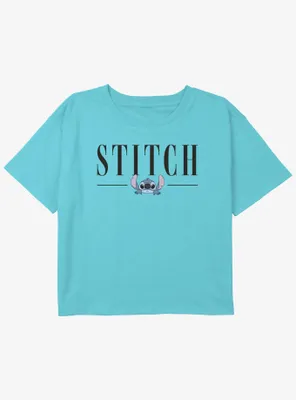 Disney Lilo & Stitch Title Girls Youth Crop T-Shirt