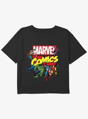 Marvel Avengers Ace Team Girls Youth Crop T-Shirt