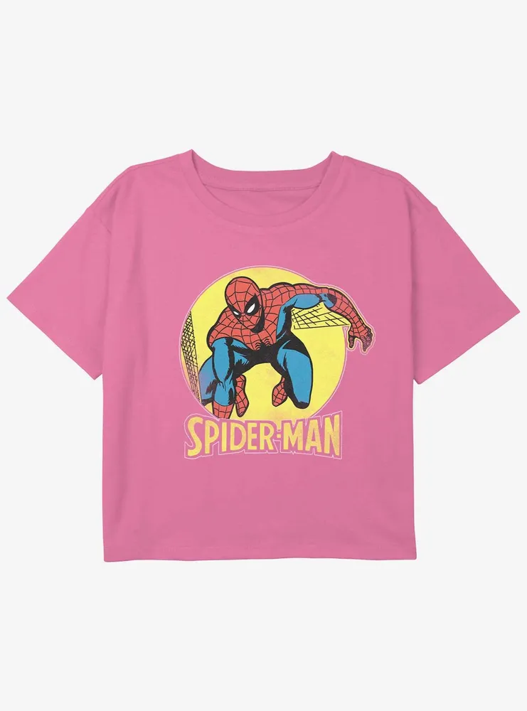 Marvel Spider-Man Simple Spidey Girls Youth Crop T-Shirt