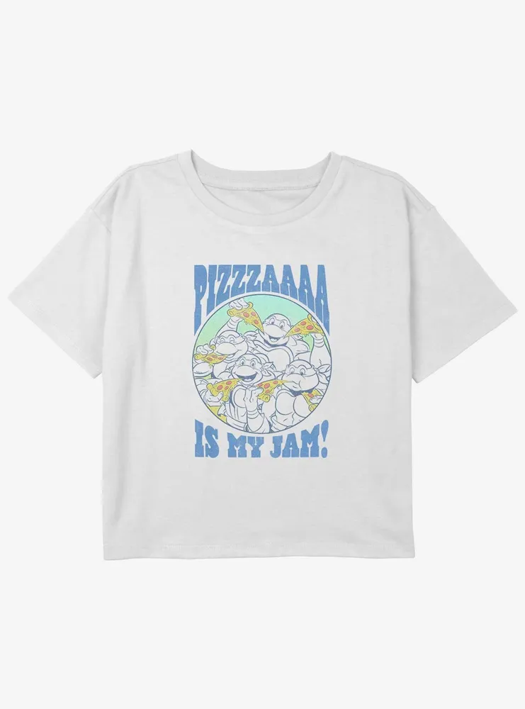 Teenage Mutant Ninja Turtles Pizza Is My Jam Girls Youth Crop T-Shirt