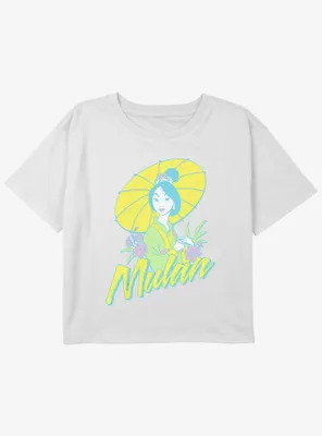 Disney Mulan Surf Pop Girls Youth Crop T-Shirt