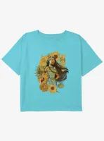 Disney Pocahontas Sunflowers Girls Youth Crop T-Shirt