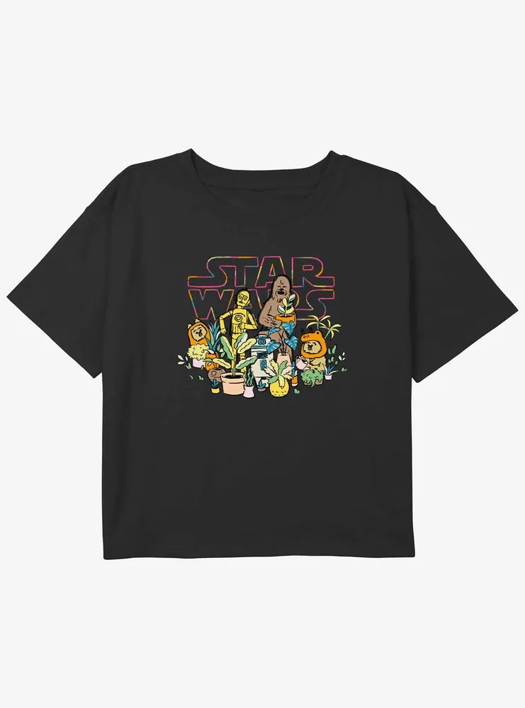 Star Wars Greenhouse Girls Youth Crop T-Shirt