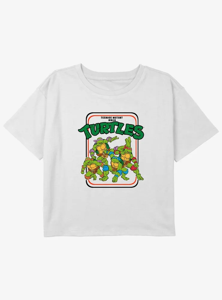 Teenage Mutant Ninja Turtles Vintage Girls Youth Crop T-Shirt