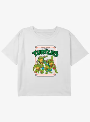 Teenage Mutant Ninja Turtles Vintage Girls Youth Crop T-Shirt