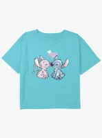 Disney Lilo & Stitch Angel Love Girls Youth Crop T-Shirt