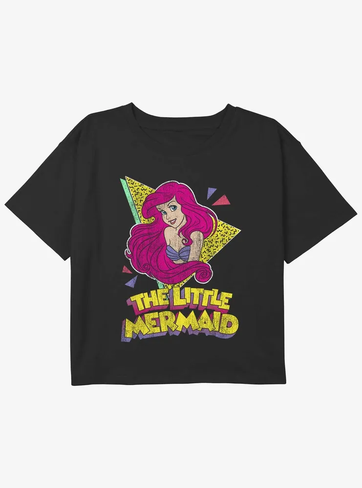 Disney The Little Mermaid 80's Ariel Girls Youth Crop T-Shirt