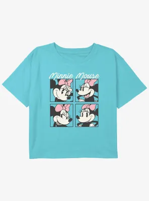 Disney Mickey Mouse Boxed Minnie Girls Youth Crop T-Shirt
