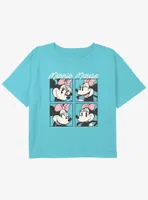 Disney Mickey Mouse Boxed Minnie Girls Youth Crop T-Shirt