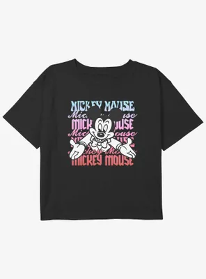 Disney Mickey Mouse Big Girls Youth Crop T-Shirt