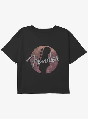 Fender Logo Girls Youth Crop T-Shirt